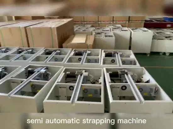 Máquina de cintar semiautomática de boa qualidade, máquina de embalagem e embalagem para caixa